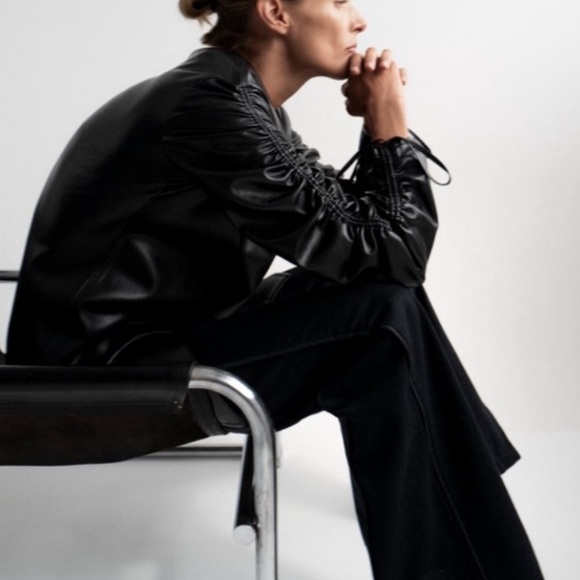 Limited Edition Zara Faux Leather Mini Dress. - Picture 3 of 10